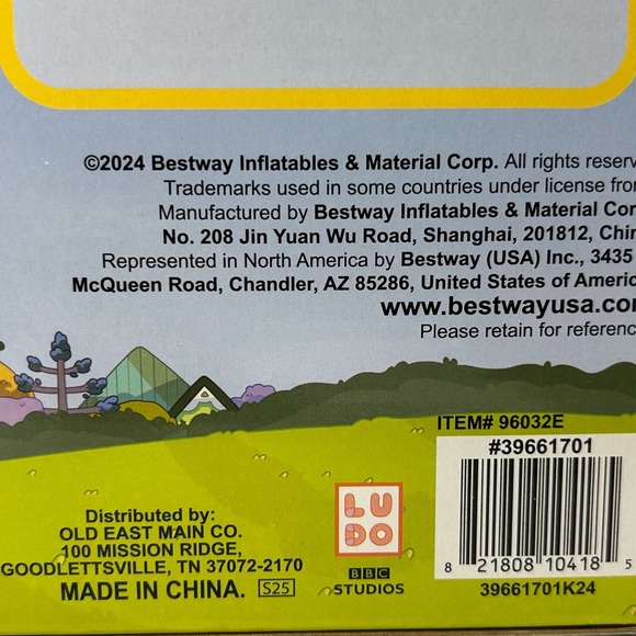 Bluey 40 Inch Kiddie Pool Inflatable 3 Ring Childrens Backyard Summer Fun New - Picture 4 of 7